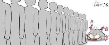 1girl 6+boys ass clothed_female_nude_male clothed_sex clothes colored_skin enigi09 faceless faceless_male grey_skin heart highres lying lying_on_person mario_(series) mating_press multiple_boys nintendo nude on_person princess_peach public_use queue sex simple_background speech_bubble super_smash_bros. testicles vaginal white_background