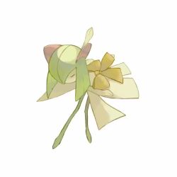 1girl animated arm_up back_bow bent_over bow closed_eyes colored_skin female_focus full_body gen_3_pokemon green_hair green_skin hair_over_one_eye kirlia leaning_forward making-of medium_hair multicolored_skin napopo nintendo one-hour_drawing_challenge one_eye_covered orange_bow outstretched_arms pokemon pokemon_(creature) sidelocks simple_background sketch solo standing tagme two-tone_skin u_u video white_background white_skin