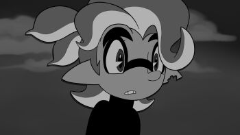1960s_(style) 1boy animated animated_gif deformed faux_retro_artstyle highres inkling male_focus nintendo oldschool open_mouth original pointy_ears retro_artstyle roachgore round_nose solo splatoon_(series) teeth thick_eyebrows vonnie_aurita