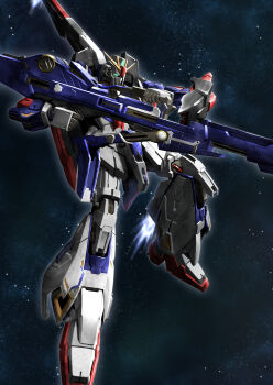 absurdres aiming gun gundam hayatefseiei highres holding holding_gun holding_weapon jet_engine mecha mecha_focus no_humans robot space weapon zeta_gundam zeta_gundam_(mobile_suit) zeta_gundam_define