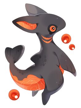 Rule 34 | animal focus, artist name, commentary, highres, iwasi 29, no humans, orange eyes, original, simple background, solo, white background