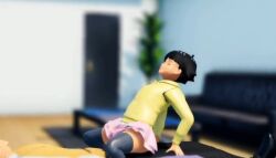 1boy 2girls 3d age_difference ahoge animated arm_support bikini black_hair black_thighhighs blonde_hair boruto:_naruto_next_generations clothed_sex cowgirl_position father_and_daughter girl_on_top highres hyuuga_hinata incest indoors interior jeans_shorts loli long_hair miniskirt mother_and_daughter multiple_girls naruto_(series) netorare ponchi reverse_netorare sex short_hair shorts skirt sound straddling swimsuit tagme thighhighs third-party_edit uzumaki_himawari uzumaki_naruto video