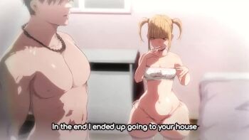 1boy 1girl animated ariana_(ioxat) armpit_crease ass ass_focus back back_cutout bare_shoulders black_choker black_hair black_shirt black_shorts blonde_hair blue_eyes blush bouncing_ass bouncing_breasts breasts brown_eyes brown_hair cellphone chain chain_necklace choker cleavage clothes_pull clothing_cutout covered_erect_nipples crop_top denim denim_shorts english_text finger_in_another&#039;s_mouth hair_over_eyes heart height_difference hetero highleg highleg_panties huge_ass ioxat jewelry medium_breasts micro_shorts muscular muscular_male navel necklace original panties phone pink_panties revealing_clothes shirt shirt_pull shorts sitting sitting_on_lap sitting_on_person sound spoken_heart striped_clothes striped_thighhighs tagme tank_top teasing thick_thighs thigh_focus thighhighs thighs train train_interior underwear video voice_actor white_shirt yutava