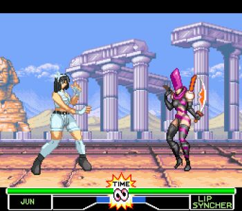 16-bit 16bit 1990s_(style) 2girls bandai bosses colored_skin crossover fan_made fighting_game game_console health_bar kazama_jun lip_syncher lowres mighty_morphin_power_rangers mighty_morphin_power_rangers_the_fighting_edition multiple_girls namco pixel_art power_rangers retro_artstyle saban_entertainment snes super_nintendo tekken tekken_2 tekken_tag_tournament tekken_tag_tournament_2 timer
