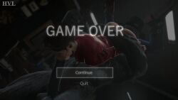 1boy 1girl 3d 69 animated arm_around_back ass boots bouncing_testicles brown_hair claire_redfield clothed_female_nude_male clothes dark_room deepthroat denim erection fellatio from_below gag game_over hetero high_heel_boots high_heels huge_penis hvlsfm indoors irrumatio jacket jeans large_testicles long_sleeves looping_animation monster mr_x muscular muscular_male nude open_mouth oral pants penis ponytail red_jacket resident_evil resident_evil_2 resident_evil_2_(remake) rough_sex shoes size_difference slurping sound sound_effects source_filmmaker_(medium) tagme testicles torn_clothes torn_pants tyrant_(resident_evil) upside-down video video_game watermark