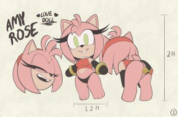 1girl amy_rose artificial_vagina_with_body arts_eidolon butt_plug crop_top furry furry_female green_eyes highres love_doll pink_hair sega sex_doll sex_toy sonic_(series) stuffed_toy underwear