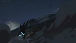 00s 2girls animated anime_screenshot battle black_hair blonde_hair eyepatch forest jubei-chan multiple_boys multiple_girls nanohana_jiyuu nanohana_sai nature night serious sound sword tagme video weapon yagyuu_freesia