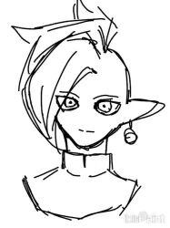 2boys animated black_bodysuit black_hair bodysuit closed_eyes dragon_ball dragon_ball_super earrings goku_black greyscale ibispaint_(medium) jewelry kamisamatoutoi mohawk monochrome multiple_boys pointy_ears potara_earrings shirt smile spiked_hair tagme transformation video watermark zamasu