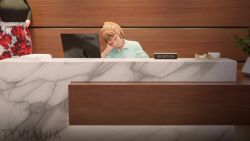 1boy 1futa 3d animated breasts brown_hair clothed_male_nude_female clothed_sex clothes cum cum_in_mouth deepthroat faceless faceless_futanari fellatio femdom full-package_futanari futa_with_male futanari hand_on_another's_head head_back highres irrumatio large_breasts large_penis long_hair looking_at_viewer nipples nude office oral original pantyhose penis phone ponytail salaryman sitting sleeping sound spread_legs table throat_bulge trap tyviania uncensored video