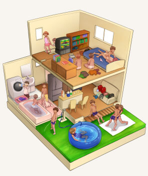 5girls 6+boys abubu ass backpack bag barefoot bathroom bathtub bedroom blonde_hair blue_male_swimwear blue_one-piece_swimsuit blue_swim_trunks book bookshelf brown_hair butt_crack chair kodomo_doushi clothes_dryer controller couch desk diorama eating faucet fellatio flat_chest following food game_console game_controller glasses grass hetero highres holding holding_another&#039;s_wrist holding_unworn_clothes holding_hands holding_panties holding_underwear holding_unworn_clothes hose house isometric kitchen laundry loli long_hair looking_at_another lying male_school_swimsuit male_swimwear male_swimwear_pull mario_(series) mario_kart miniskirt missionary multiple_boys multiple_girls nintendo nipples on_back on_bed on_floor one-piece_swimsuit one-piece_tan oral original panties partially_submerged pee peeing penis pink_panties pink_shirt playing_games pool popsicle randoseru randoseru_removed red_hair refrigerator school_swimsuit sex shirt short_hair shorts_tan shota sink sitting skirt small_penis smile striped_clothes striped_panties sumo super_famicom swim_trunks swim_trunks_pull swimsuit tan tank_top tanline television twintails underwear unworn_clothes unworn_panties voyeurism wading_pool wariza washing_machine water window wrestling x-ray zenra