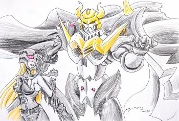 Rule 34 | darkknightmon, demon, demon girl, digimon, digimon (creature), fallen angel, highres, ladydevimon, long hair, mask