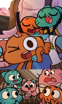 3boys anais_watterson baby brothers can't_be_this_cute car cartoon_network cat couch darwin_watterson family fish gumball_watterson mother_and_daughter mother_and_son motor_vehicle multiple_boys nicole_watterson non-web_source on_couch rabbit richard_watterson siblings the_amazing_world_of_gumball toon_(style)