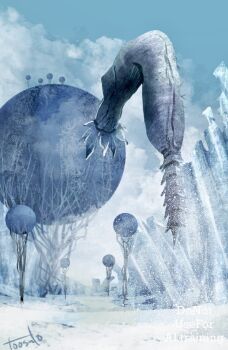 absurdres animal highres in-universe_location landscape no_humans outdoors oversized_animal scenery sylvalum_(xenoblade_x) toosut0 tree worm xenoblade_chronicles_(series) xenoblade_chronicles_x