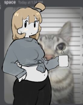 Rule 34 | 1girl, absurdres, blonde hair, cup, highres, mug, shoujo shuumatsu ryokou, squidmiku , yuuri (shoujo shuumatsu ryokou)