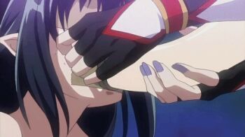 animated animated_gif annerose_vajra blindfold cum cum_in_mouth gag gokkun koutetsu_no_majo_anneroze lowres nail_polish tagme tape