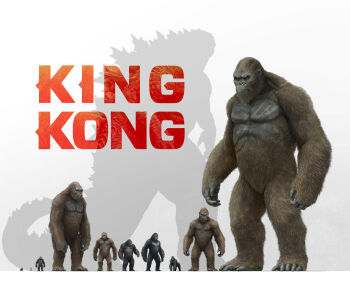 ape assault_rifle character_name crossover dino_de_laurentiss_corporation dinosaur dual_persona eatalllot giant giant_monster godzilla godzilla_(series) godzilla_vs._kong gorilla gun highres kaiju king_kong king_kong_(1933) king_kong_(1976) king_kong_(2005) king_kong_(series) king_kong_escapes king_kong_lives king_kong_vs._godzilla kong:_skull_island legendary_pictures monster monsterverse multiple_persona muscular pectorals rankin/bass_animated_entertainment rifle rko_radio_pictures scar scar_on_chest silhouette simple_background size_chart size_comparison size_difference soldier spikes tail toho universal_studios weapon white_background wingnut_films