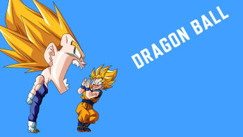 2boys artist_request big_head blonde_hair blue_background blue_pants blue_tank_top boots clenched_hand copyright_name dougi dragon_ball dragon_ball_xenoverse dragonball_z eye_contact gloves green_eyes hands_up highres loading_screen looking_at_another male_focus multiple_boys muscular muscular_male official_art official_wallpaper open_mouth orange_dougi pants scene_reference sharp_teeth short_hair shouting smile son_goku spiked_hair super_saiyan tank_top teeth third-party_source vegeta white_footwear white_gloves