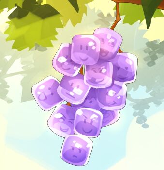 >:) :d :t :| among_us awesome_face branch closed_mouth commentary crewmate_(among_us) day english_commentary food food_focus fruit grapes grin highres himochuu leaf meme multiple_expressions no_humans noob_(roblox) open_mouth pout roblox smile smirk still_life v-shaped_eyebrows variant_set