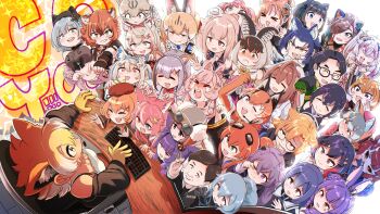 .live 6+girls absurdres airi_cordelia aogiri_koukou black_hair blonde_hair blue_hair brown_hair brown_long-eared_bat_(kemono_friends) camisole caracal_(kemono_friends) chair character_request computer_keyboard coyote_(kemono_friends) desk dire_wolf_(kemono_friends) etra_(icetea) fuwawa_abyssgard geoffroy&#039;s_cat_(kemono_friends) gloves grey_hair highres hiiragi_emuri hikasa_tomoshika hololive hololive_english humboldt_penguin_(kemono_friends) indie_virtual_youtuber island_fox_(kemono_friends) jacket kaheru_(vtuber) kemono_friends kemono_friends_v_project kirara_mimi kitsui_akira large-spotted_genet_(kemono_friends) long_hair maru_nanamona mcgunngu mococo_abyssgard monitor multiple_girls mythic_live phase_connect pink_hair pipkin_pippa purple_hair rikumu rurun_rururica short_hair tadase_kairi ushio_ebi vdonburi versen virtual_youtuber voms yellow_eyes