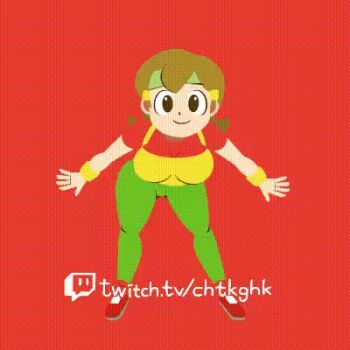 1girl 5-volt aerobics alternate_breast_size animated animated_gif artist_name ass_shake blue_eyes bodysuit bouncing_breasts breasts brown_eyes brown_hair curvy dancing exercising female_focus full_body gym_uniform hairband large_breasts lowres matching_hair/eyes medium_hair minuspal multicolored_background nintendo shirt short_hair shorts simple_background skin_tight skindentation smile standing taut_clothes thighs twitch_username twitter_username warioware wide_hips