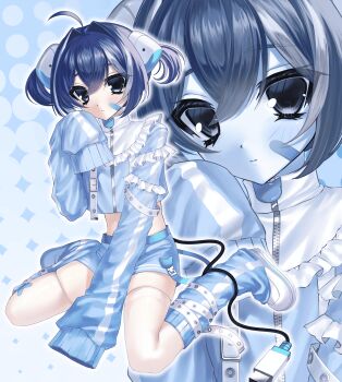 1boy 2000s_(style) absurdres android animal_ears cable cable_tail cat_ears chobits crossdressing crossdressing_(mtf) fang frutiger_aero highres humanoid_robot indie_virtual_youtuber mechanical_tail multicolored_hair non-web_source nyaonix persocom_(chobits) pome_8 robot robot_ears solo tail tenshi_kaiwai trap twintails two-tone_hair usb_cable utau virtual_youtuber