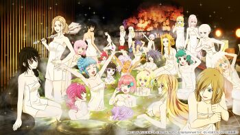 Rule 34 | 6+girls, alisha diphda, ange serena, bandai namco, black hair, blonde hair, blue eyes, blue hair, breasts, cheria barnes, claire bennett, cleavage, colette brunel, copyright notice, estellise sidos heurassein, farah oersted, flower, fujibayashi sheena, hair flower, hair ornament, highres, ines lorenzen, iria animi, judith (tales), kanonno earhart, kisara (tales), kohaku hearts, large breasts, long hair, marta lualdi, meredy (tales), milla maxwell, mint adenade, multiple girls, naked towel, namco, official art, onsen, orie (tales), petals, ponytail, reala (tales), rubia natwick, rutee katrea, shionne (tales), shirley fennes, sophie (tales), tales of (series), tales of arise, tales of asteria, tales of berseria, tales of destiny, tales of destiny 2, tales of eternia, tales of graces, tales of hearts, tales of innocence, tales of legendia, tales of phantasia, tales of rebirth, tales of symphonia, tales of symphonia: dawn of the new world, tales of the abyss, tales of the tempest, tales of the world, tales of the world radiant mythology 2, tales of vesperia, tales of xillia, tear grants, towel, velvet crowe, very long hair