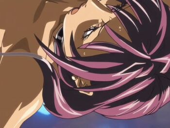 00s 1girl 2007 animated animated_gif anime_screenshot barrier bible_black bible_black_new_testament bouncing_breasts breasts chocker cum cum_on_body flashing hetero ichikawa_aki jewelry knife large_breasts light_rays long_hair magic magic_circle navel nipples nude pubic_hair purple_hair red_eyes restrained scared screaming shin_bible_black stomach tagme