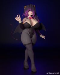 Rule 34 | artkansolid3d, bad tag, breasts, curvy, fan art, gennonsfw, hetero, highres, huge breasts, large breasts, long hair, mature female, nipples, non-web source, purple hair, sky, thick thighs, thighs