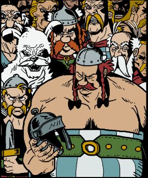 6+boys armor asterix asterix_and_obelix beard blonde_hair braid clenched_teeth closed_eyes closed_mouth dog dogmatix ducdevinny evil_smile facial_hair fake_horns frown group_picture group_profile helmet holding holding_unworn_helmet horned_helmet horns invincible_(series) lineup long_hair looking_at_viewer manlification meme multiple_boys multiple_girls muscular mustache obelix open_mouth pants parody profile short_hair smile striped_clothes striped_pants sword teeth unworn_headwear unworn_helmet viltrumite_group_shot_(meme) weapon winged_helmet