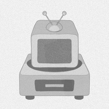 ant_tenna antennae deltarune drawer grey_hair greyscale hika_mimix monochrome no_humans object_focus objectification shadow simple_background static straight-on television utdr_(toby_fox)