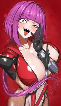 1girl breasts large_breasts oboro_(taimanin_asagi) pankozo purple_hair taimanin_(series) taimanin_asagi