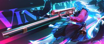 Rule 34 | 1girl, absurdres, aiming, bird, crow, deadlock (game), faiz azhar, glowing, glowing eyes, gun, highres, rifle, sniper rifle, solo, vindicta (deadlock), weapon