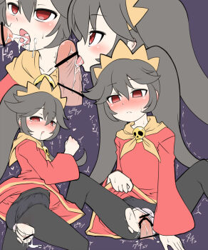 1girl :o aftersex ashley_(warioware) bar_censor big_hair black_hair blush censored clothed_sex clothes_lift clothing_aside collarbone cum cum_in_mouth cum_in_pussy cum_on_body cum_on_tongue cum_pool cumdrip disembodied_penis dot_nose dress dress_lift drooling ear_blush ejaculation eyebrows eyelashes facial fellatio hair_between_eyes hair_ornament hairband heart hetero highres licking licking_penis lifting_own_clothes loli long_hair long_sleeves m_legs multiple_views nautilus_(artist) neckerchief neckwear_request nintendo open_mouth oral orange_hairband orange_neckerchief panties panties_aside panties_under_pantyhose pantyhose parted_lips penis pussy red_dress red_eyes saliva sequential sex sidelocks simple_background skull solo_focus spread_legs sweat swept_bangs tongue torn_clothes torn_legwear torn_pantyhose torogao trembling twintails underwear vaginal warioware white_panties witch