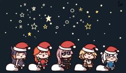 1e.2 5girls :3 =_= animated bag blonde_hair christmas closed_eyes fate_(series) female_focus gawr_gura gawr_gura_(1st_costume) hat holding holding_bag hololive hololive_english holomyth looping_animation meme mole mole_under_eye mori_calliope mori_calliope_(1st_costume) multiple_girls ninomae_ina&#039;nis ninomae_ina&#039;nis_(1st_costume) open_mouth orange_hair padoru_(meme) pink_hair santa_hat silver_hair sky smile spinning star_(sky) starry_sky sunglasses takanashi_kiara takanashi_kiara_(1st_costume) v-shaped_eyebrows video virtual_youtuber watson_amelia watson_amelia_(1st_costume)