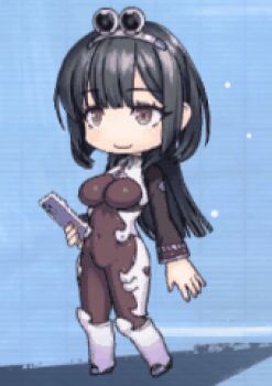 1girl animated animated_gif ayano_shaeirin bodysuit breasts chibi full_body heart holding holding_phone impossible_bodysuit impossible_clothes large_breasts lilith-soft long_hair long_sleeves looking_ahead one_eye_closed phone purple_eyes shiny_clothes simple_background smile solo taimanin_(series) taimanin_rpgx wink