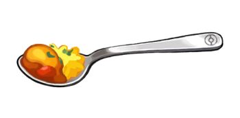 artist_request beans curry curry_rice food food_focus game_cg garnish nintendo no_humans official_art pokemon pokemon_swsh rice spoon third-party_source transparent_background