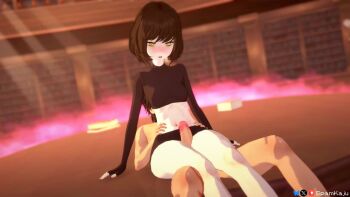 Rule 34 | 1boy, 1girl, animated, ass, black shorts, blush, bouncing ass, brown hair, cincaoizz, cottontailva, embarrassed, female focus, flustered, girl on top, grimmi (vtuber), indie virtual youtuber, jiggle, legs, moaning, open mouth, pale skin, penis, ringed eyes, shorts, shy, sound, spamkaju, tagme, thick thighs, thigh focus, thigh sex, thighs, video, virtual youtuber, waist grab, yellow eyes