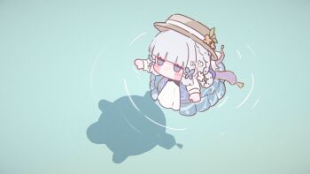 Rule 34 | afloat, ayaka (genshin impact), blank eyes, blue eyes, blunt bangs, blush, bow, butterfly hair ornament, byakugan, chibi, day, dress, flower, full body, genshin impact, grey hair, hair flower, hair ornament, hair scrunchie, hair stick, hamon, hat, hat flower, highres, in water, kamisato ayaka, kamisato ayaka (springbloom missive), meme, no mouth, outdoors, pink ribbon, q-style, ribbon, ripples, scrunchie, shadow, swimming, toilet, turtle, water, waves, white hair, yellow hat, yin qiuran