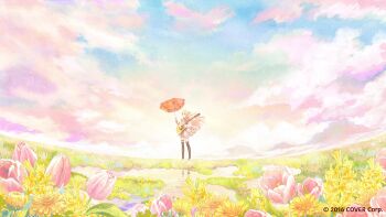 Rule 34 | 1girl, absurdres, acoustic guitar, blonde hair, brown dress, brown eyes, brown sailor collar, brown thighhighs, buttons, commentary request, copyright notice, day, double-breasted, double-parted bangs, dress, field, floating hair, flower, fortissimo, frilled jacket, frills, full body, guitar, hair between eyes, hair ornament, hair ribbon, hairclip, highres, holding, holding guitar, holding instrument, holding umbrella, hololive, hololive dev is, instrument, inverted umbrella, jacket, long hair, long sleeves, musical note, musical note hair ornament, nakauma, neck ribbon, official art, one side up, otonose kanade, otonose kanade (1st costume), outdoors, plaid clothes, plaid dress, red ribbon, ribbon, sailor collar, shirt, shoes, solo, standing, thigh strap, thighhighs, umbrella, virtual youtuber, white jacket, white sailor collar, white shirt, white shoes