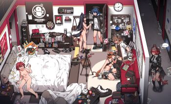 >_o ... 1boy 1futa 4girls ^_^ absurdly_detailed_composition absurdres aftersex ahoge anal_beads anger_vein animal_ears arknights ass bag bean_bag_chair bed bird_ears bird_girl bird_tail bison_(arknights) black_footwear black_hair black_halo black_jacket black_pants black_shirt black_shorts blue_hair blush bottle box bra breasts breasts_out brown_bag brown_hair bulletin_board camera can cardboard_box cellphone censored character_doll chest_of_drawers clock closed_eyes clothes_lift clothes_pull couch cow_boy cow_girl cow_horns cow_tail croissant_(arknights) cum cum_on_body cum_on_legs cushion dark_halo dartboard demon_girl demon_horns demon_tail detached_wings dildo doll door doorway ear_blush egg_vibrator electrical_outlet emperor_(arknights) energy_wings erection exusiai_(arknights) fellatio fiammetta_(arknights) fur-trimmed_jacket fur_trim futanari gloves hallway halo hand_on_another's_head handbag highres hitachi_magic_wand holding holding_bag horns jacket kataokasan kettle lightning_bolt_symbol loaded_interior long_hair making_pornography medium_breasts mostima_(arknights) multiple_girls navel nintendo_switch nintendo_switch_pro_controller nipples no_bra nude ok_sign on_bed on_one_knee one_eye_closed open_mouth oral orange_hair pants pants_pull penguin_logistics_logo penis penis_grab phone phonograph pink_bra pitcher_(container) ponytail pussy_juice recording red_hair scroll sex_toy shirt shirt_lift shoes short_hair shorts sitting smartphone snack speaker speech_bubble spoken_ellipsis spoken_star spread_legs stained_sheets standing standing_fellatio star_(symbol) stuffed_animal stuffed_penguin stuffed_rabbit stuffed_toy tail texas_(arknights) thumbs_up tissue_box trash_can trembling tripod underwear unworn_bra unworn_jacket vibrator vinyl_record visor_cap wall_clock white_gloves white_jacket window window_blinds wings wire wolf_ears wolf_girl wolf_tail