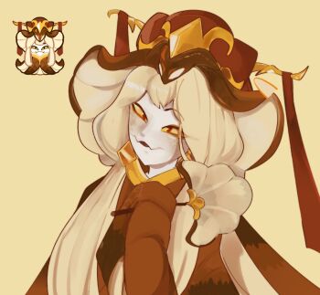 Rule 34 | 1other, androgynous, chinese clothes, commentary, cookie run, cookie run: ovenbreak, english commentary, highres, long hair, looking at viewer, patartist66, sleeves past wrists, slit pupils, snake fruit cookie, solo, very long hair, white hair
