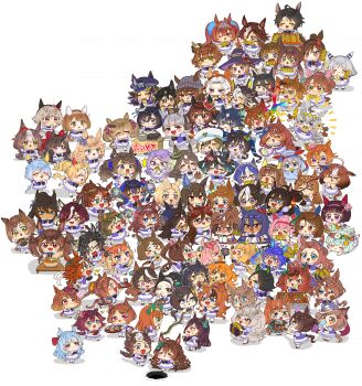 Rule 34 | 6+girls, absurdres, admire groove (umamusume), admire vega (umamusume), agnes digital (umamusume), agnes tachyon (tach-nology) (umamusume), agnes tachyon (umamusume), air groove (umamusume), air shakur (umamusume), animal ears, biwa hayahide (umamusume), blue eyes, blush, bow, brown hair, cesario (umamusume), character request, cheval grand (umamusume), chibi, closed mouth, commentary request, copano rickey (umamusume), curren chan (umamusume), daitaku helios (umamusume), daiwa scarlet (umamusume), dantsu flame (umamusume), dream journey (umamusume), duramente (umamusume), ear bow, ear covers, ear ornament, ear ribbon, eishin flash (umamusume), el condor pasa (umamusume), fenomeno (umamusume), fine motion (umamusume), fuji kiseki (umamusume), gentildonna (umamusume), gold city (umamusume), gold ship (umamusume), grass wonder (umamusume), hair between eyes, hair ornament, haru urara (umamusume), highres, hishi amazon (umamusume), hishi miracle (umamusume), hokko tarumae (umamusume), horse ears, horse girl, horse tail, inari one (umamusume), ines fujin (umamusume), jungle pocket (umamusume), king halo (umamusume), kitasan black (umamusume), long hair, long sleeves, manhattan cafe (umamusume), maruzensky (umamusume), matikanefukukitaru (umamusume), mayano top gun (umamusume), meisho doto (umamusume), mejiro ardan (umamusume), mejiro bright (umamusume), mejiro dober (umamusume), mejiro mcqueen (umamusume), mejiro palmer (umamusume), mejiro ramonu (umamusume), mejiro ryan (umamusume), mihono bourbon (umamusume), mr. c.b. (umamusume), multicolored hair, multiple girls, nakayama festa (umamusume), narita brian (umamusume), narita taishin (umamusume), narita top road (umamusume), nice nature (umamusume), nishino flower (umamusume), no reason (umamusume), oguri cap (umamusume), open mouth, orfevre (umamusume), purple shirt, rice shower (umamusume), sakura chiyono o (umamusume), satono crown (umamusume), satono diamond (umamusume), school uniform, seiun sky (umamusume), shirt, short hair, silence suzuka (umamusume), simple background, single ear cover, sirius symboli (umamusume), smart falcon (umamusume), sounds of earth (umamusume), special week (umamusume), stay gold (umamusume), super creek (umamusume), symboli kris s (umamusume), symboli rudolf (umamusume), t.m. opera o (umamusume), taiki shuttle (umamusume), tail, tamamo cross (umamusume), tanino gimlet (umamusume), tokai teio (umamusume), tosen jordan (umamusume), tracen school uniform, tracen training uniform, tsurumaru tsuyoshi (umamusume), umamusume, vivlos (umamusume), vodka (umamusume), white background, winning ticket (umamusume), wonder acute (umamusume), yaeno muteki (umamusume), yakiniku-chan (alice-sweets), yukino bijin (umamusume)