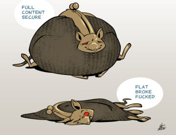 2026 coin_purse english_text grey_background mouse_(animal) mx._moz no_humans object_focus original profanity rat_coin_purse signature