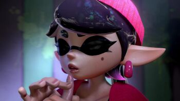 1boy 1girl 3d age_difference animated black_hair callie_(splatoon) excited eyelashes eyeliner fingernails freckles handjob hat hetero lips long_hair looking_at_penis looking_down looping_animation makeup nintendo nose penis penis_close_to_face pink_hat pointy_ears ponytail shota small_penis solo_focus splatoon_(series) tagme tentacle_hair thick_eyebrows uncensored video waiting_for_cum yellowbea