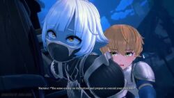 1boy 1girl 3d age_difference animated anna_anon arm_around_waist armor baldur&#039;s_gate baldur&#039;s_gate_3 blue_skin brown_eyes clenched_teeth colored_skin cum cum_in_pussy dice drow dungeons_&amp;_dragons ejaculation female_orgasm fucked_silly gameplay_mechanics green_eyes hetero implied_impregnation koikatsu_(medium) maya_(anna_anon) narration navel night onee-shota orgasm outdoors penis prostitution pussy pussy_juice rain rocket_launcher rpg sex sex_from_behind shota sound subtitled tagme teenage_girl_and_younger_boy teeth vaginal video weapon white_hair