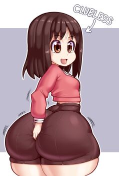 ass azumanga_daiou digging_up_in_they_ass huge_ass kasuga_ayumu thick_thighs thighs wide_hips young_savage