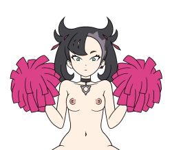1girl animated black_hair blue_eyes bouncing_breasts breasts breasts_apart choker collarbone completely_nude earrings gravelurker hetero implied_sex implied_vaginal jewelry looking_at_viewer marnie_(pokemon) medium_breasts multicolored_hair navel nintendo nipples nude out-of-frame_censoring pokemon pokemon_swsh pom_pom_(cheerleading) simple_background solo stomach thighs twintails vaginal video white_background
