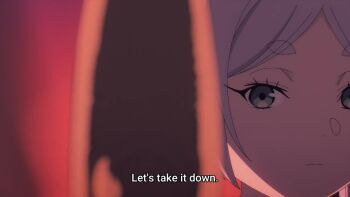 3girls animated axe battle demon explosion fern_(sousou_no_frieren) frieren magic multiple_girls pointy_ears sousou_no_frieren stark_(sousou_no_frieren) sword tagme video weapon