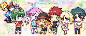 appmon asuka_torajirou birthday digimon digimon_universe:_appli_monsters dokamon gatchmon hackmon_(appmon) highres karan_eri kashiki_ai katsura_rei musimon offmon ozora_yujin shinkai_haru tagme