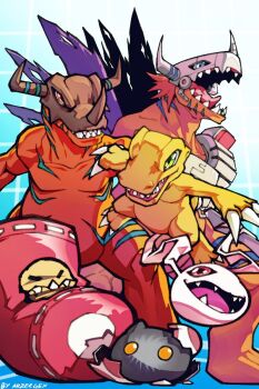 Rule 34 | agumon, botamon, digimon, digimon (creature), digitama, egg, greymon, koromon, metalgreymon, open mouth, sandbag, sharp teeth, teeth